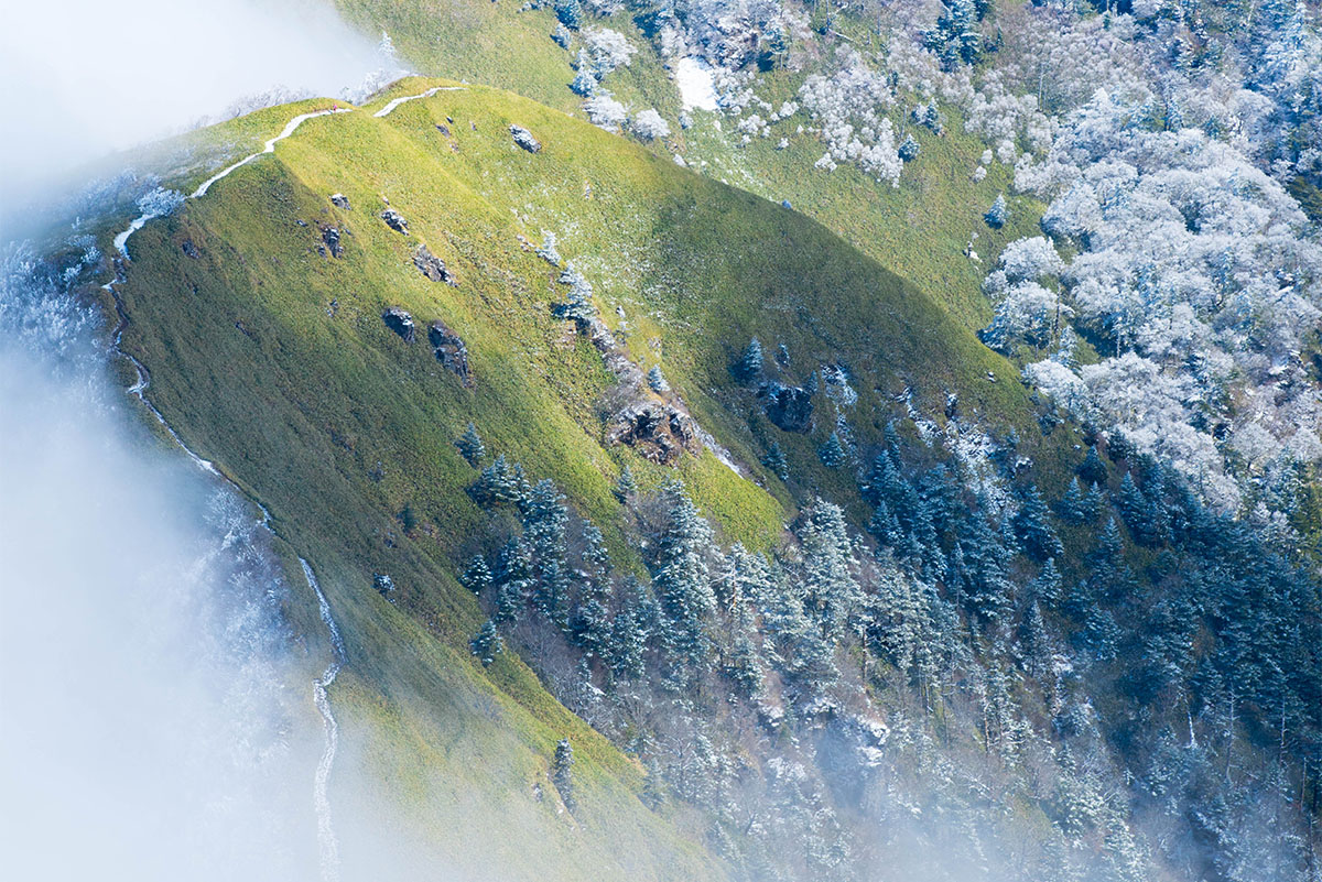 伊予富士山頂の景色