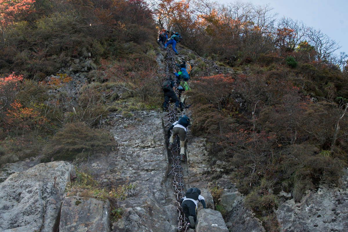 石鎚山の鎖場